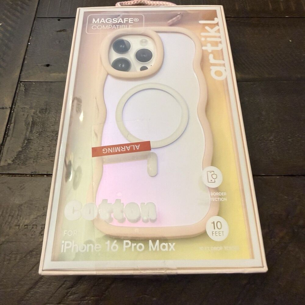 Cotton Artikl Light Pink Iridescent Effect IPhone 16 Pro Max Phone Case New